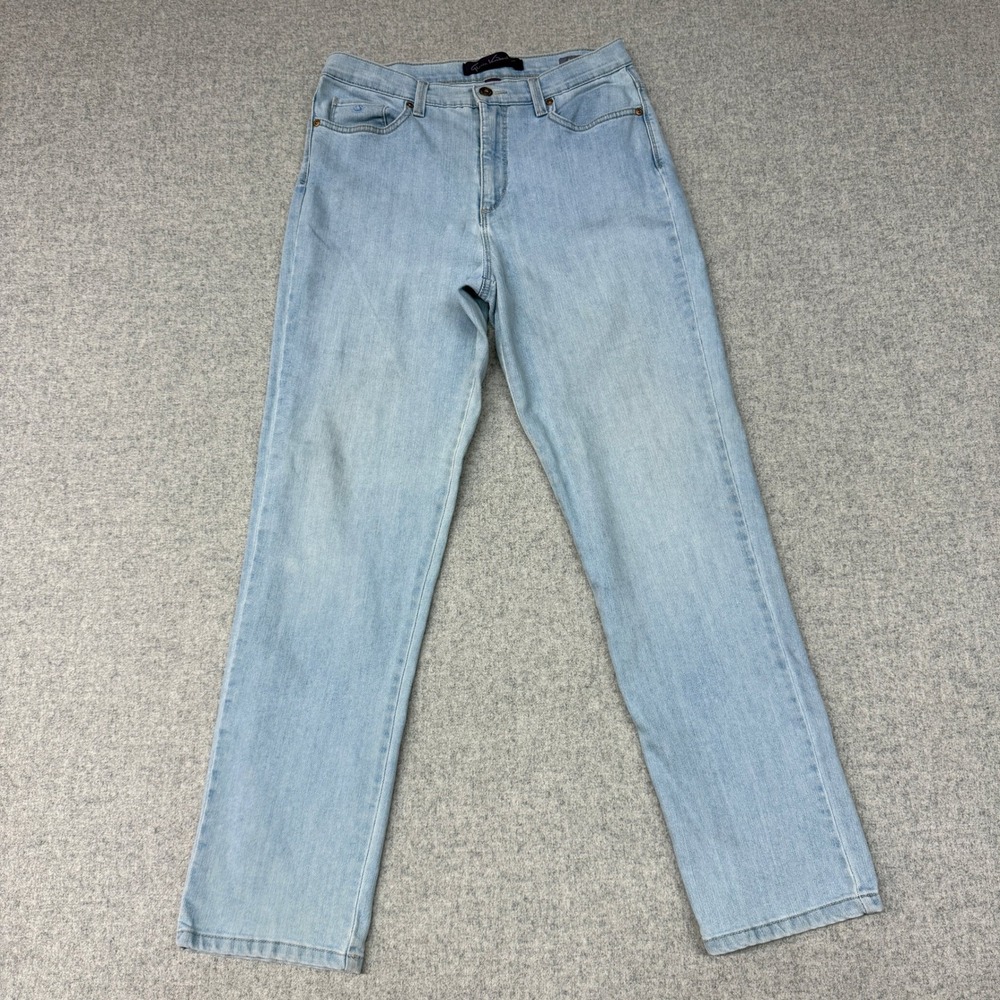 Gloria Vanderbilt Amanda Tapered Jeans Size 10 Average Light Blue Stretch Denim